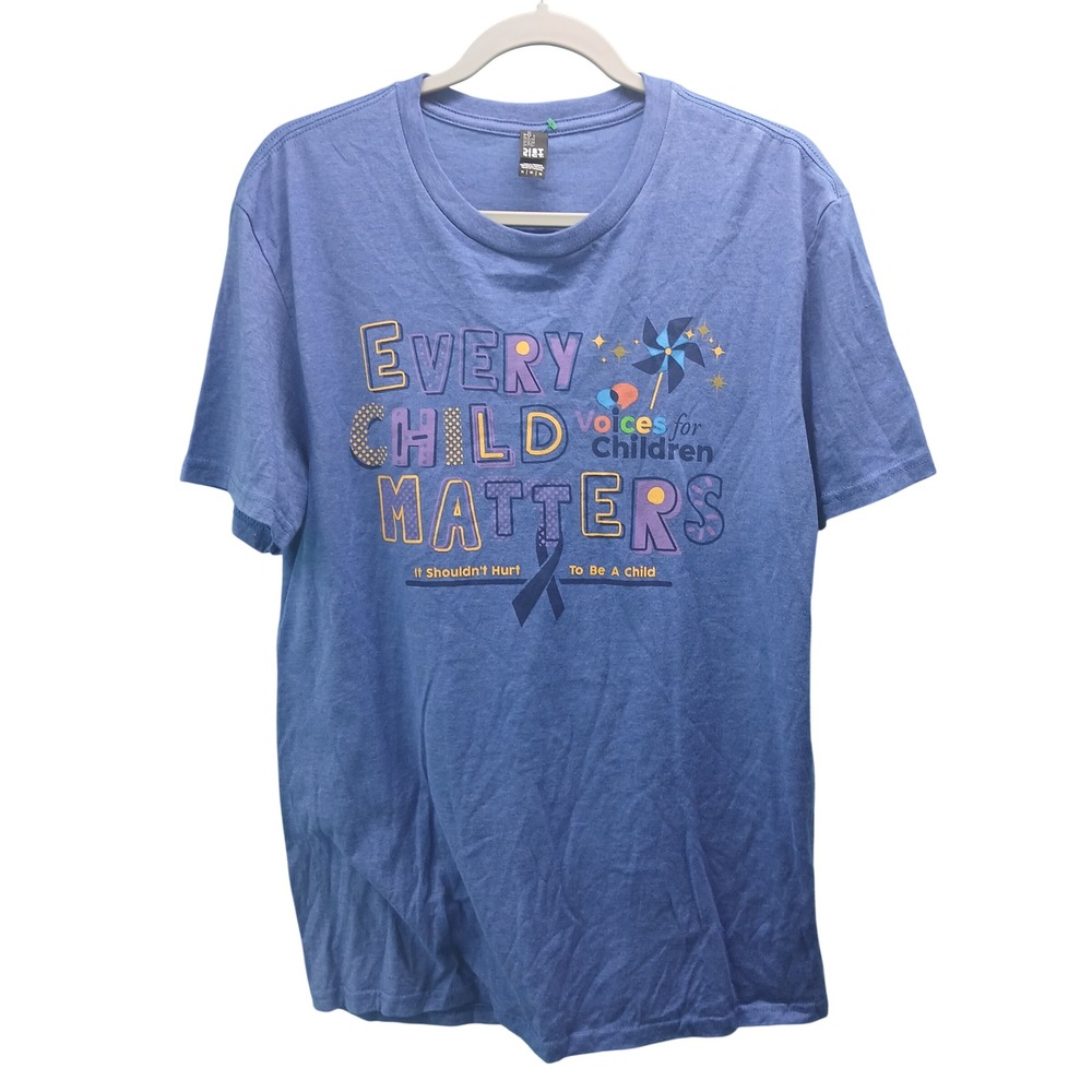 District Every Child Matters Graphic Tee Blue Voices for Children Mens‎ Medium M